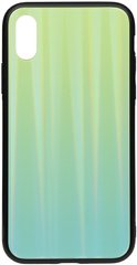 Чехол накладка TOTO Aurora Print Glass Case Apple iPhone XS Max Green