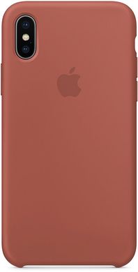 Чохол накладка Apple Silicone Case iPhone X/XS Brown