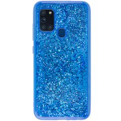 Чехол TPU+PC Sparkle (glitter) для Samsung Galaxy A21s Синий