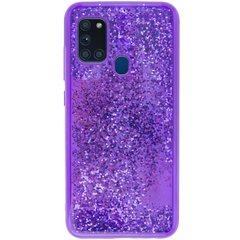 Чехол TPU+PC Sparkle (glitter) для Samsung Galaxy A21s Фиолетовый