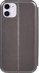 Чехол книжка iPhone 11 TOTO Book Rounded Leather Case Apple gray