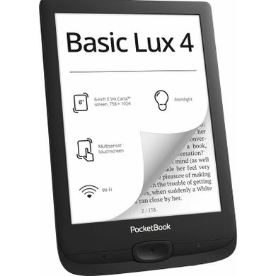 Электронная книга Pocketbook 618 Basic Lux 4, Black (PB618-P-CIS), Чорний