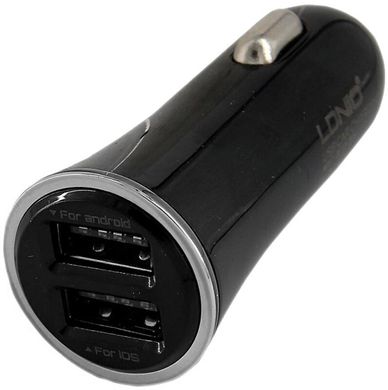 Автомобільний зарядний пристрій LDNIO DL-C28 Car charger 2USB 3.4A + MicroUsb cable Black