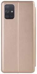 Чехол книжка Samsung A71 TOTO Book Rounded Leather Case gold