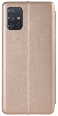 Чехол книжка Samsung A71 TOTO Book Rounded Leather Case gold