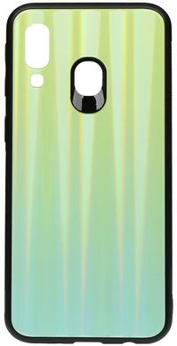 Чехол накладка TOTO Aurora Print Glass Case Samsung Galaxy A40 Green