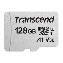 Карта памяти Transcend 128GB microSDXC class 10 UHS-I U3 A1 (TS128GUSD300S), срібло