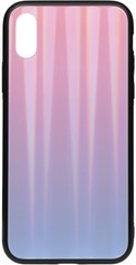 Чехол накладка TOTO Aurora Print Glass Case Apple iPhone XS Max Lilac