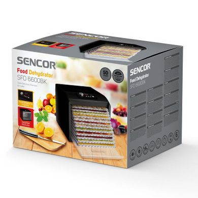 Сушка для овочів та фруктів Sencor SFD 6600BK, Чорний