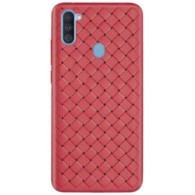 Чехол PU -накладка Epik Weaving series для Samsung Galaxy A11 Красный