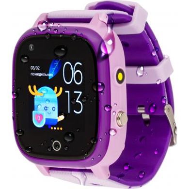 Смарт-годинник Amigo GO005 4G WIFI Kids waterproof Thermometer Purple (747019)
