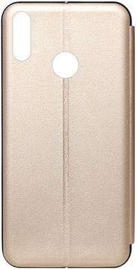 Чехол книжка Huawei Y7 2019 TOTO Book Rounded Leather Case gold