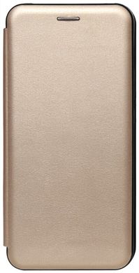 Чехол книжка Huawei Y7 2019 TOTO Book Rounded Leather Case gold