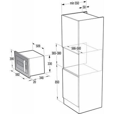 Мікрохвильова піч Gorenje BM235ORAB, Чорний