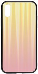 Чехол накладка TOTO Aurora Print Glass Case Apple iPhone XS Max Pink