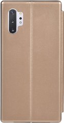 Чохол книга Samsung Note 10+ TOTO Book Rounded Leather Case gold
