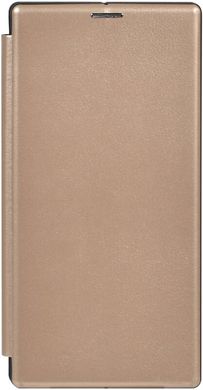 Чехол книжка Samsung Note 10+ TOTO Book Rounded Leather Case gold