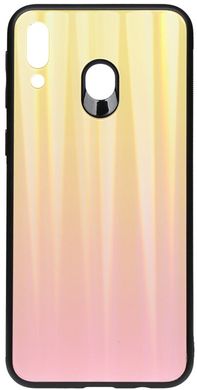 Чехол накладка TOTO Aurora Print Glass Case Samsung Galaxy M20 Pink
