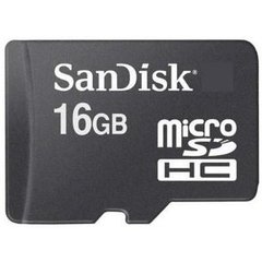 Карта памяти SanDisk 16Gb microSDHC class 4 (SDSDQM-016G-B35N\SDSDQM-016G-B35), Чорний