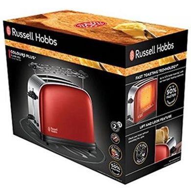 Тостер Russell Hobbs 23330-56, червоний, нержавіюча сталь