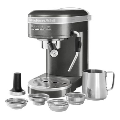 Ріжкова кавоварка еспресо KitchenAid 5KES6503EMS, Серебристый