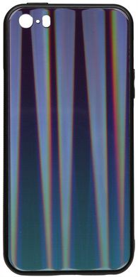 Чехол накладка TOTO Aurora Print Glass Case Apple iPhone SE; 5s; 5 Blue