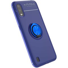Чохол TPU Deen ColorRing магнітний тримач (opp) для Samsung Galaxy A01 Синій / Синій