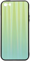 Чехол накладка TOTO Aurora Print Glass Case Apple iPhone SE; 5s; 5 Green