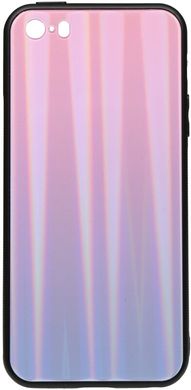 Чехол накладка TOTO Aurora Print Glass Case Apple iPhone SE; 5s; 5 Lilac