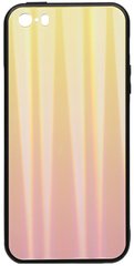 Чехол накладка TOTO Aurora Print Glass Case Apple iPhone SE; 5s; 5 Pink