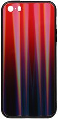 Чехол накладка TOTO Aurora Print Glass Case Apple iPhone SE; 5s; 5 Red