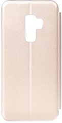 Чехол книжка Samsung S9+ TOTO Book Rounded Leather Case gold