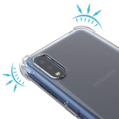 Чехол TPU GETMAN Ease с усиленными углами для Samsung Galaxy A01 Прозрачный / Transparent