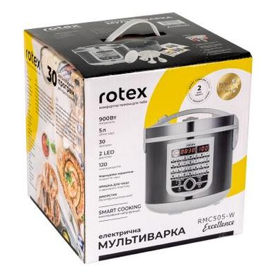 Мультиварка Rotex RMC505-W Excellence, білий, сріблястий
