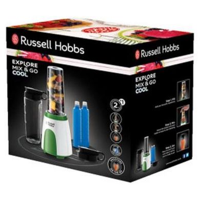 Блендер Russell Hobbs Explore Mix & Go Cool (25160-56), білий, зелений