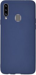Чехол накладка Samsung Galaxy A20s Navy blue TOTO 1mm Matt TPU Case