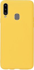 Чехол накладка Samsung Galaxy A20s Yellow TOTO 1mm Matt TPU Case