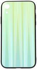 Чехол накладка TOTO Aurora Print Glass Case Apple iPhone XR Green