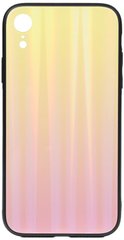 Чехол накладка TOTO Aurora Print Glass Case Apple iPhone XR Pink