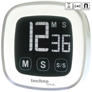 Таймер кухонний Technoline KT400 Magnetic Touchscreen White (KT400), Білий