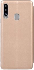 Чохол книга Samsung A20s TOTO Book Rounded Leather Case gold