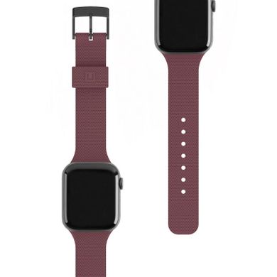 Ремінець до смарт-годинника Uag [U] для Apple Watch 44/42 [U] Dot Silicone, Aubergine (19249K314747), бордовий