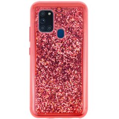 Чехол TPU+PC Sparkle (glitter) для Samsung Galaxy A21s Красный